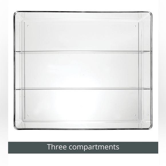 Plastic 3 Compartment Divided Drawer and Closet Storage Organizer - Picture 6 of 7